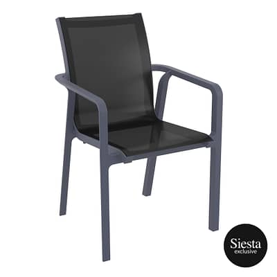 Furnlink Siesta Pacific Arm Chair - Anthracite/Black
