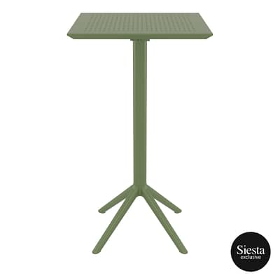 Furnlink Sky Folding BAR Table 60 Square - Olive Green
