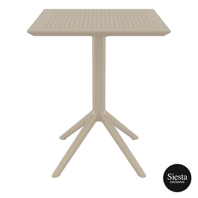 Furnlink Siesta Exclusive Sky Folding Table 60 Square - Taupe