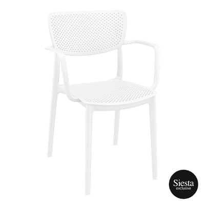 Commercial Grade White Loft Armchair - Indoor and Outdoor Armchair by Siesta, Europe
