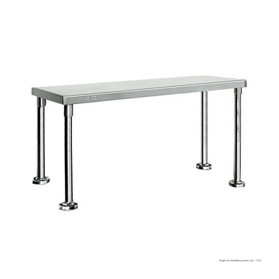 FED WBO1-1800-400 Single Tier 400mm Deep Stainless Steel Workbench Overshelf, 450mm High