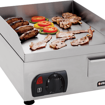 Anvil FTA0400 400mm Flat Top Electric Griddle with 2kW Output and Stainless Steel Body