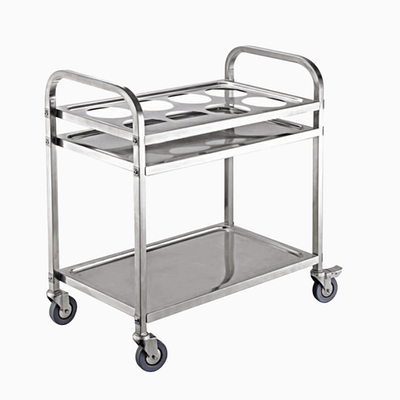 Kitchen Knock Stanless Steel Serving Trolley with Bowl Holder 402956