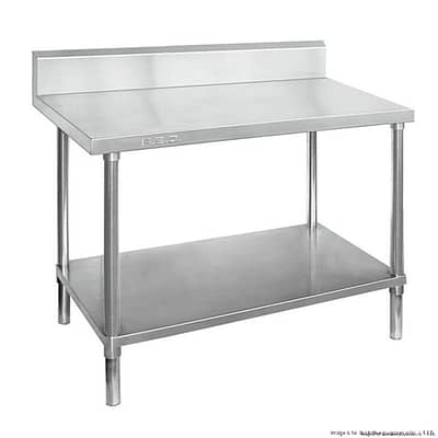 Stainless steel workbench with splashback – FED WBB7-1000A