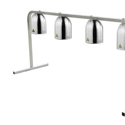 Anvil HLB0004 Benchtop Heat Lamp - Quadruple Shade Food Warmer with Adjustable Height.