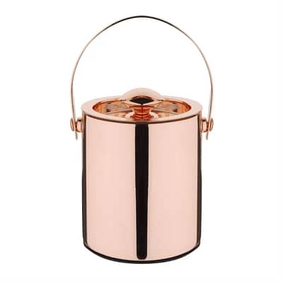 Olympia DR740 Double Walled Copper Ice Bucket with Lid
