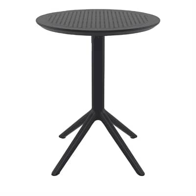 Furnlink Siesta Sky Folding Table 60 Round - Black | Outdoor & Indoor Use