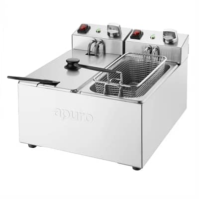 Apuro CU615-A Twin Tank Fryer – 2x3L