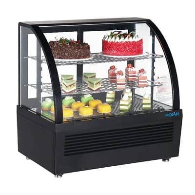 Polar C-Series 100L Countertop Display Fridge - Black Commercial Merchandiser