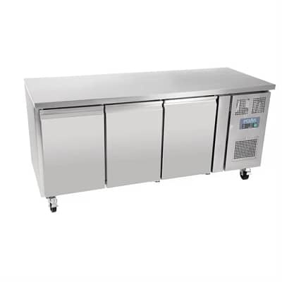 Polar U-Series Triple Door Counter Fridge - 417Ltr - Commercial Use