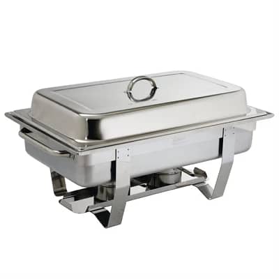 Olympia Chafers Set - 2 x GN 1/1 Chafers with 72 x 6-Hour Fuel