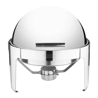 Olympia Paris 7.5L Round Chafing Dish - Stainless Steel Buffet Warmer