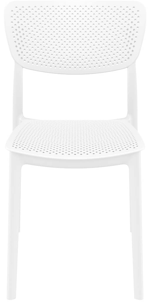 Commercial Grade White Lucy Chair - Heavy Duty One-Piece Chair by Siesta, Turkey - Image 3