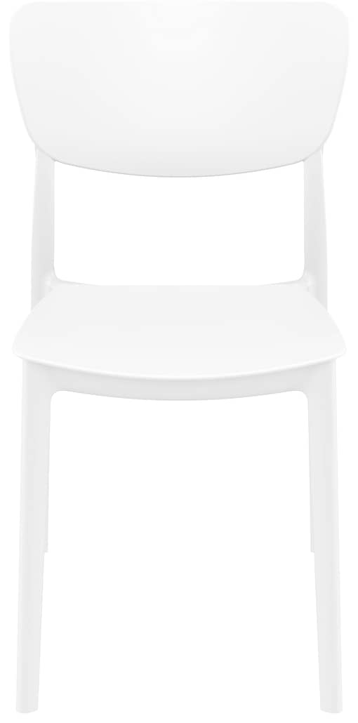 Commercial Grade White Monna Chair - Heavy Duty One-Piece Chair by Siesta, Turkey - Image 3