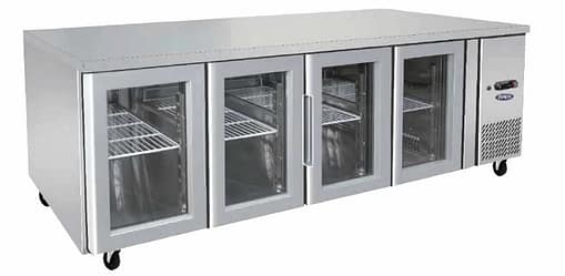 Atosa EPF3741 Four-Door Glass Cooling Fridge Table - 2230mm
