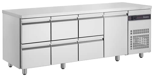 Inomak UBD6000 Under Bar Drawer Fridge with 1 Door and 6 Drawers, 2240mm Stainless Steel