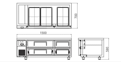 Turbo Air KUC15-4 Chef Base Fridge – 4 Drawers for Ultimate Kitchen Efficiency - Image 2