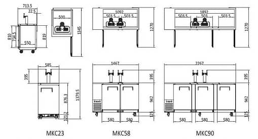 Atosa MKC90 Triple Door Commercial Keg Cooler - Eco-Friendly 850L - Image 2