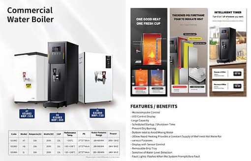 KitchenKnock A7 Commercial Water Boiler - 23L Capacity (631882) - Image 2