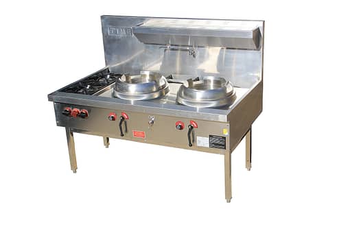 Time Commercial Gas Double wok with Two Burner Cooktop CWS-T2B2 - Image 2