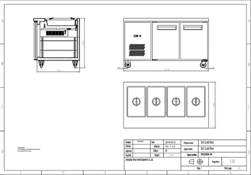 Thermaster PG150FA-B Bench Station Two Door – 4×1/1 GN Pans - Image 2