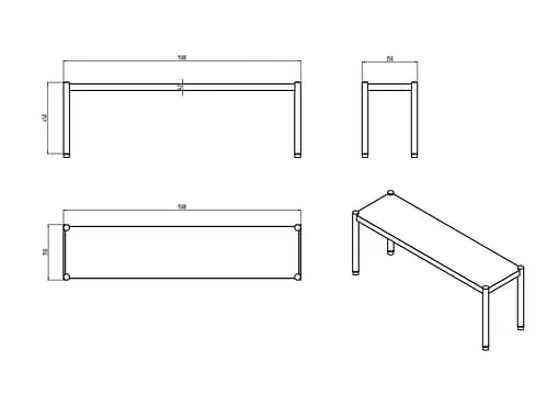 KK Commercial Kitchen Single Overshelf - 1500x350x450mm 620354 - Image 2