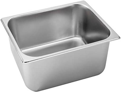 Kitchen Knock 1/2 Size Gastronorm Pans, 200mm Deep, Stainless Steel, 6-Pack