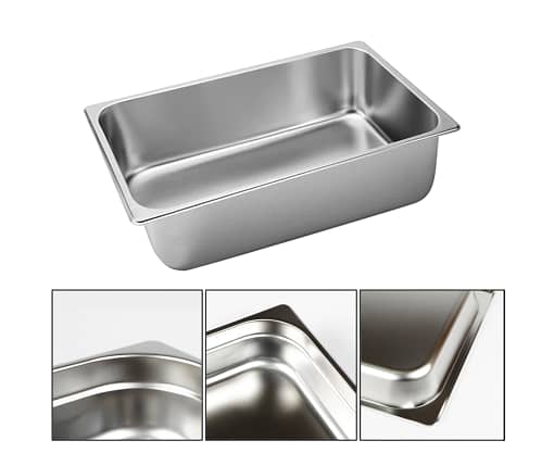 KK Stainless Steel Gastronorm Pan 1/1 100mm Deep 062283 (Pack of 6) - Image 5