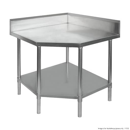 Stainless Steel Corner Workbench with Splashback - FED Modular Systems Economic - Image 6