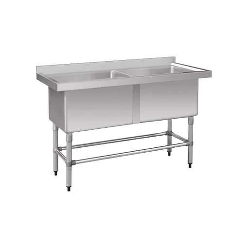 Stainless Steel Double Deep Pot Sink 1410-6-DSB - Image 2