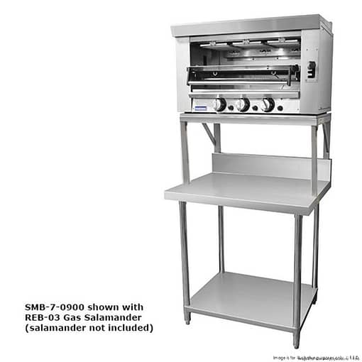 SMB-7-0900 - Heavy Duty Salamander Bench with Shelf Braces - Image 4