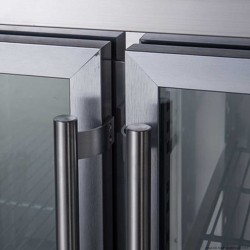 FED-X Four Glass Door Bench Fridge  - XUB7C22G4V - Image 7