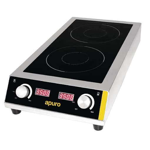 Apuro Heavy Duty Double Induction Hob - 7kW - Image 2