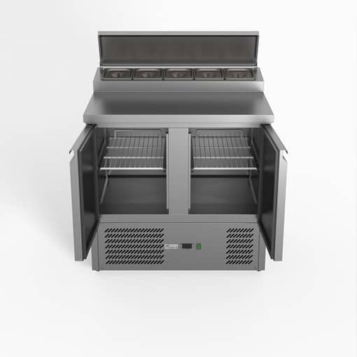 FED-X Two Door Salad Prep Fridge - XGNS900D - Image 2