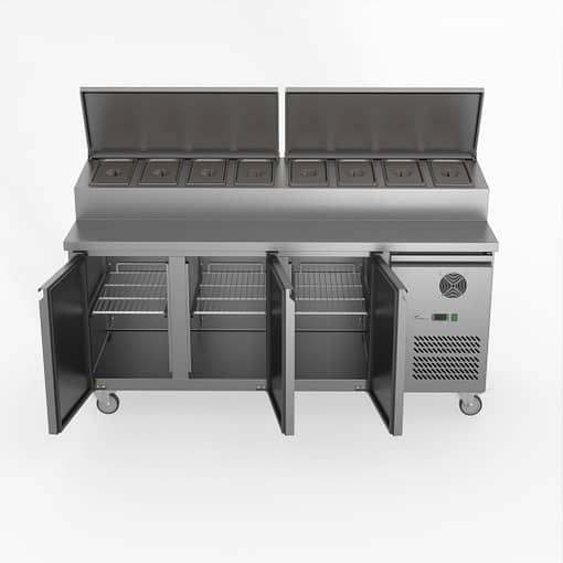 FED-X S/S Three Door Sandwich Counter - XSS7C18S3V - Image 2