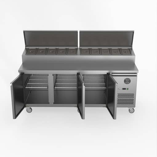 FED-X S/S Three Door Sandwich Counter - XSS8C20S3V - Image 2