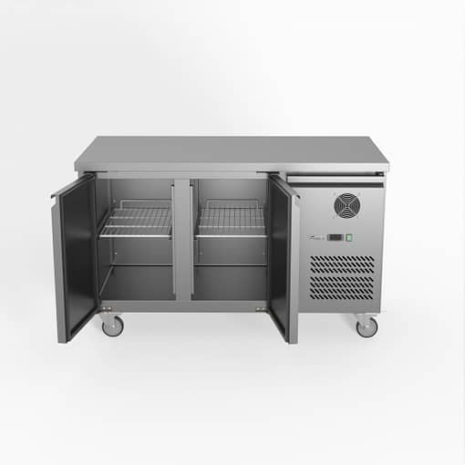 FED-X XUB7C13S2V Two Door Stainless Bench Fridge – 282L, GN1/1, Fan Forced - Image 2