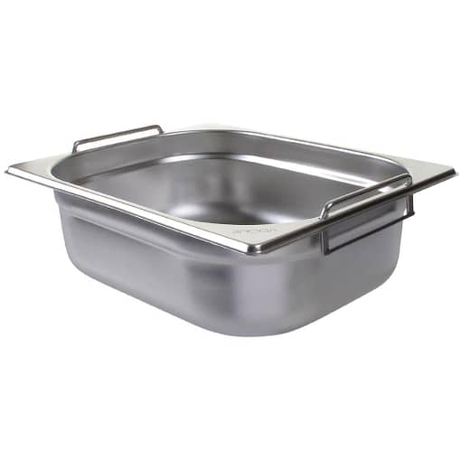 Vogue Stainless Steel 1/2 Gastronorm Tray with Handles - 100mm Depth