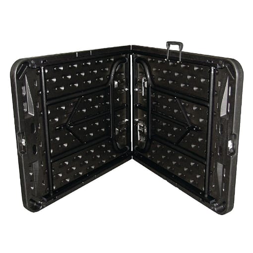 Bolero Centre Folding Black Table - 1.8m Long - Image 2