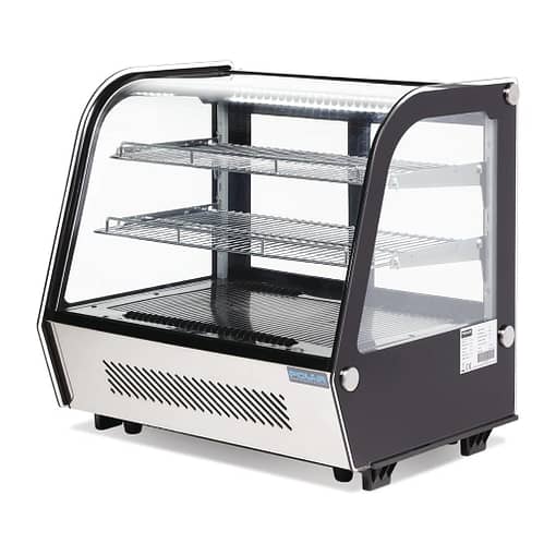 Polar GP292-A Countertop Display Fridge | 120Ltr | Black | LED Cooling