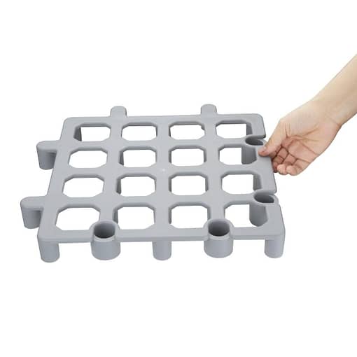 Vogue Dunnage Floor Rack Grey Polypropylene - 335x335mm 13 1/4x13 1/4" (Pack 2) - Image 2