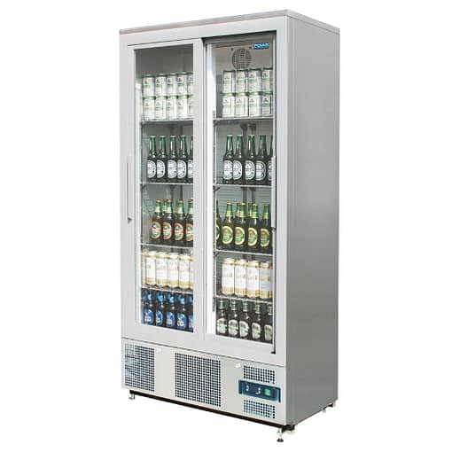 Polar G-Series Double Door Upright Back Bar Fridge Sliding St/St 490Ltr - Image 2
