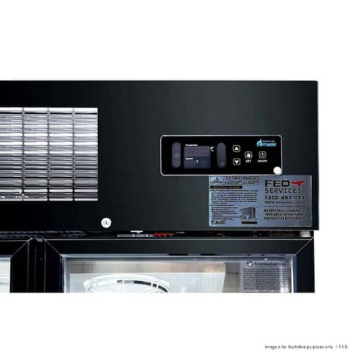 SUCG1000B Double Door Upright Display Fridge (Black) - Image 5