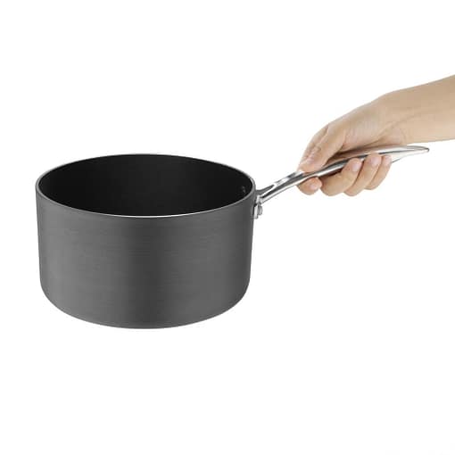 Vogue Annodised Aluminium Non Stick Sauce Pan 200mm - Image 2