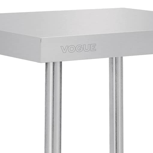 Vogue Premium 304 Stainless Steel Table - 2400x600x900mm - Image 2