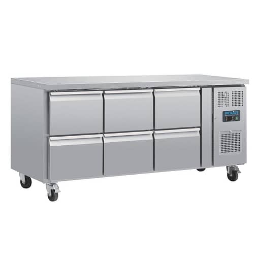 Polar U-Series Six Drawer Gastronorm Counter Fridge
