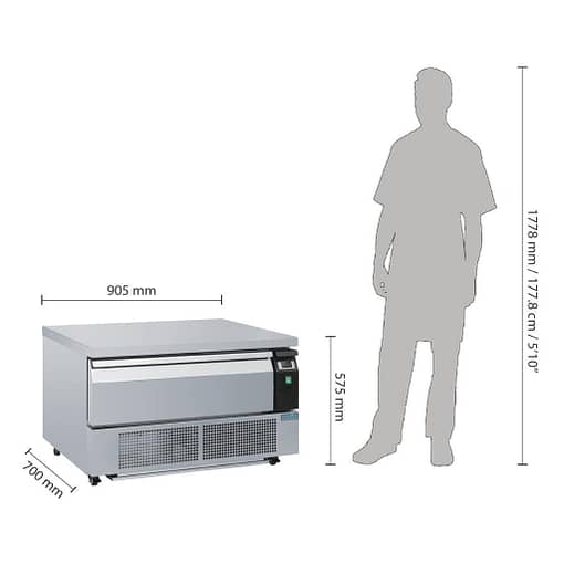 Polar U-Series Single Drawer Counter Fridge Freezer 2xGN - Image 2