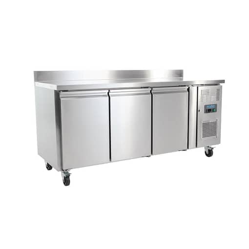 Polar U-Series Triple Door Counter Fridge with Upstand 417Ltr - Image 3
