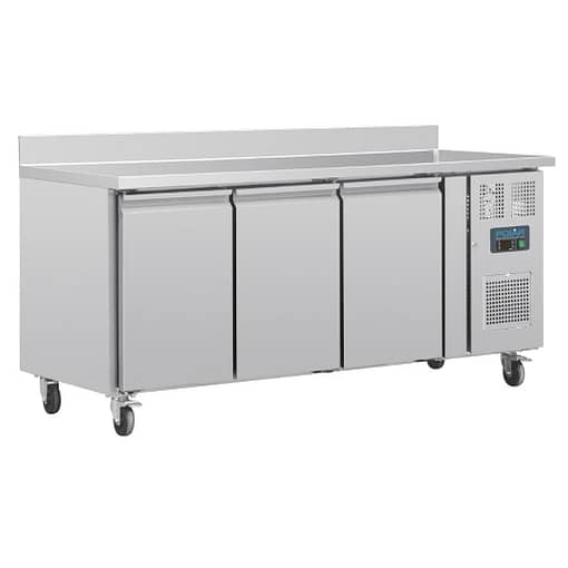 Polar U-Series Triple Door Counter Fridge with Upstand 417Ltr - Image 2