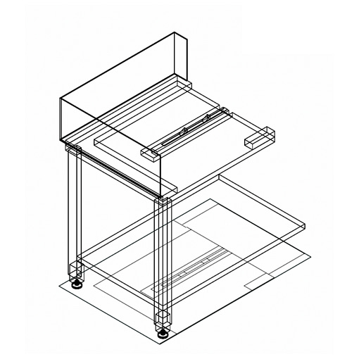 Fagor Stainless Steel Corner Bench w/ Introduction of Baskets by the Left Side E-90I (E-90I)